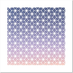 Geometric sunset pattern Posters and Art